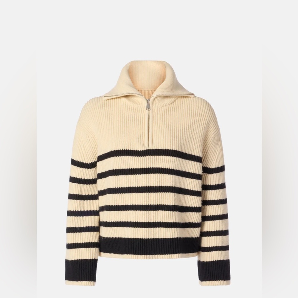 BLANKNYC Peak Hour Quarter Zip Sweater